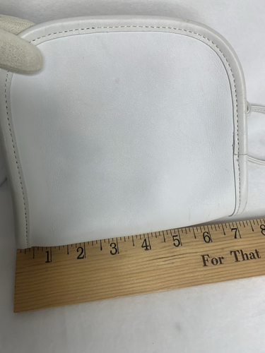 Vintage Coach Hadley White Ivory Mini Crossbody Bag Leather #9017 - Made In USA - Picture 12 of 15