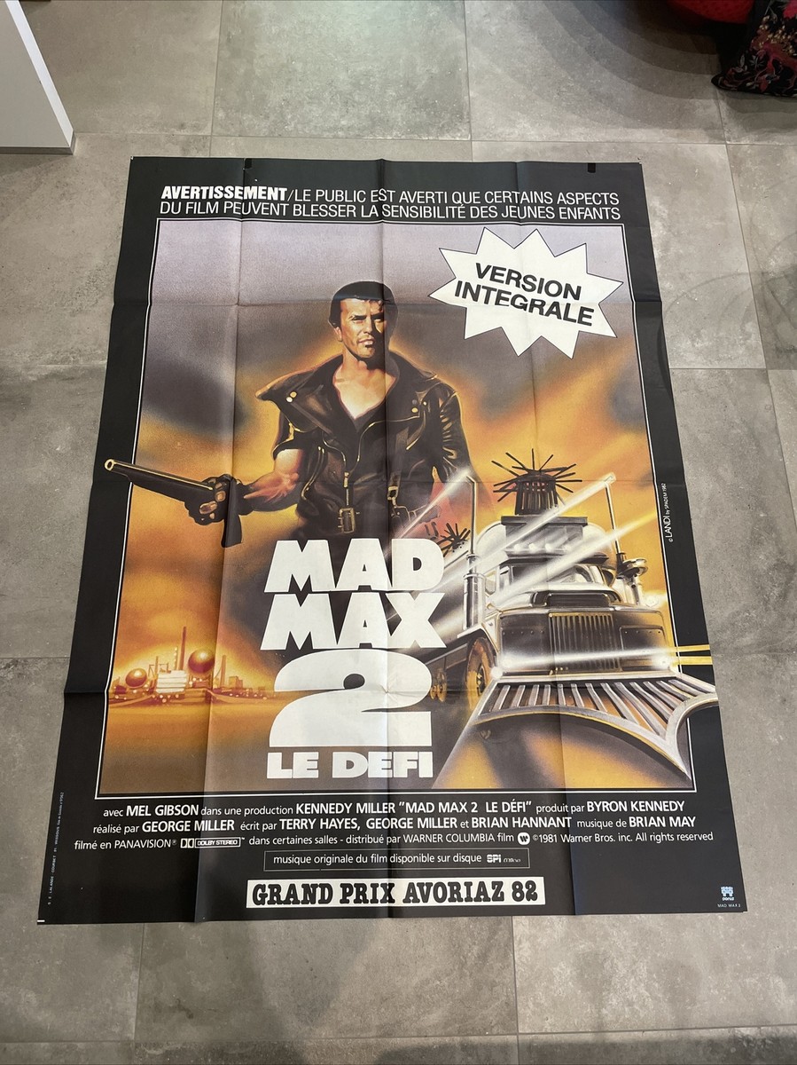Affiche Originale MAD MAX LE DEFI MILLER MEL GIBSON 1982