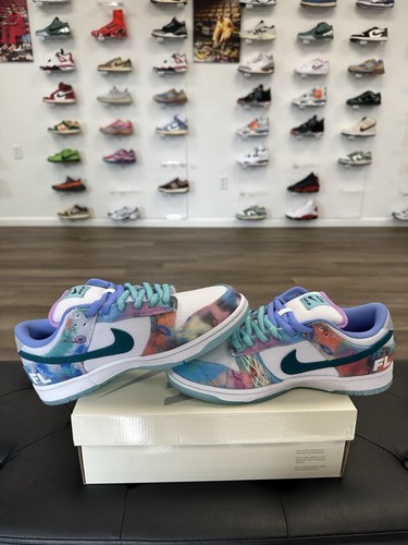 Size 9 - Nike Futura Laboratories x Dunk SB Low Bleached Aqua - Picture 3 of 6