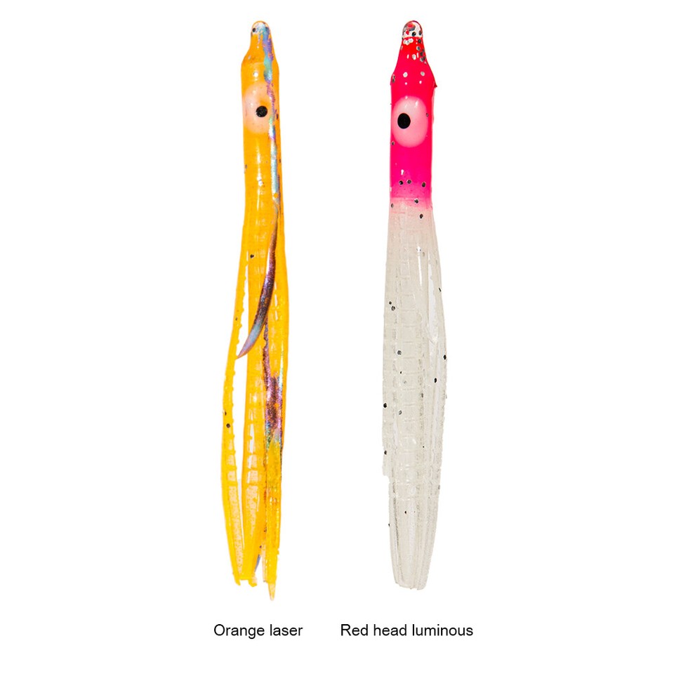 10Pcs Fishing Squid Skirts Plastic Soft Fishing Lures for Bass Trout