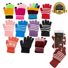 Fosmon Men Women Winter Touch Screen Gloves Unisex Knit Mitten Warm Gloves