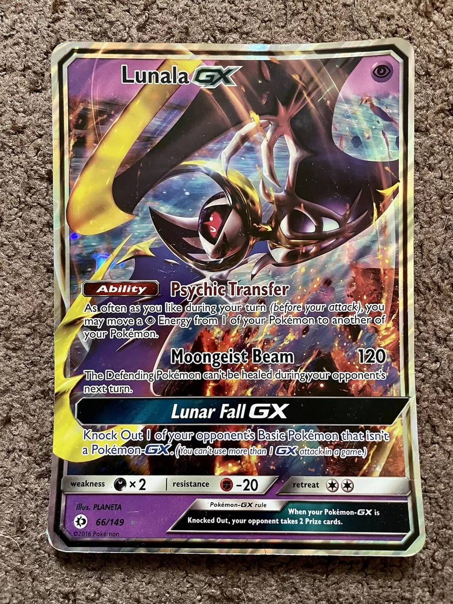 Pokémon TCG Lunala GX Sun & Moon Base Set 66/149 Holo Ultra Rare