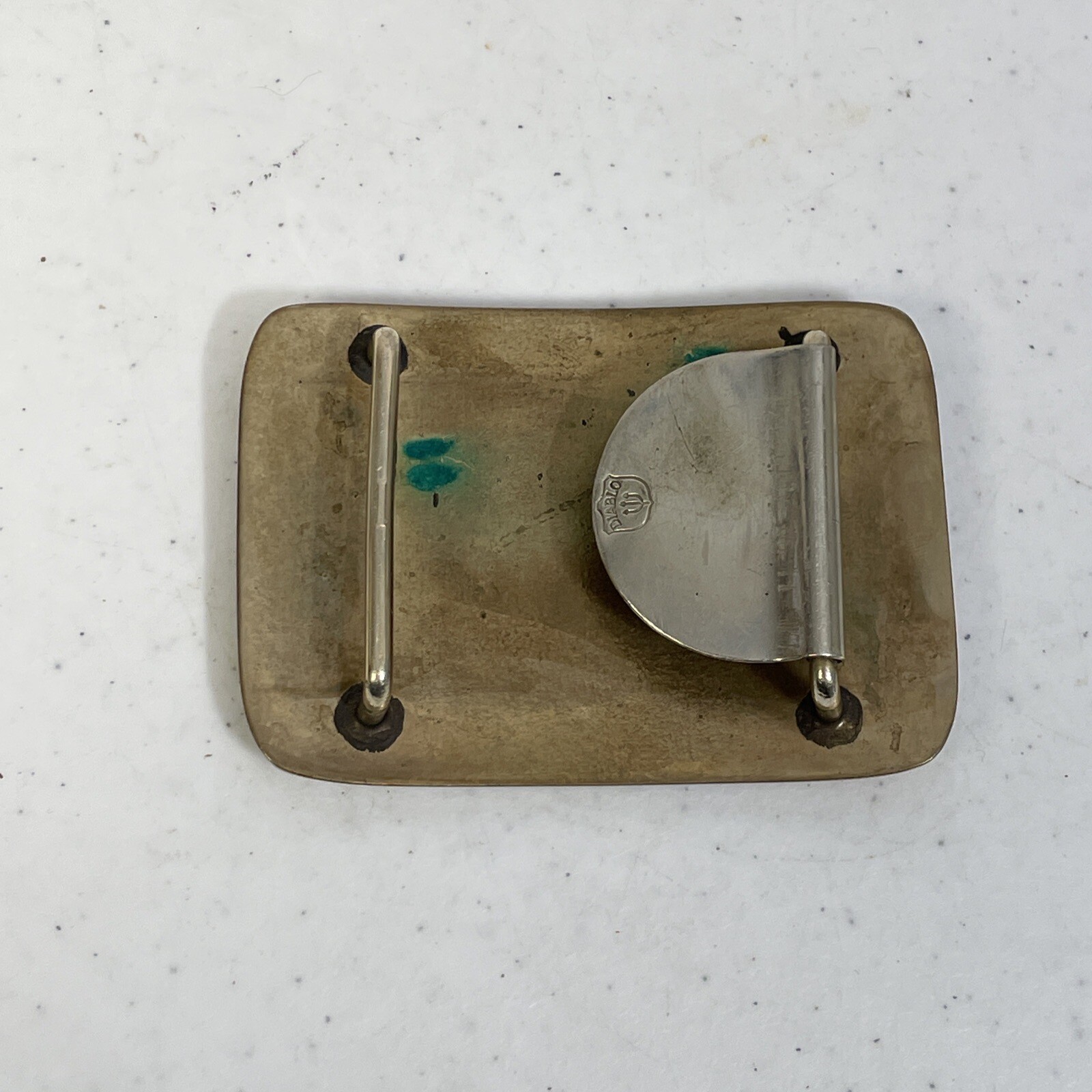 VINTAGE SOLID RECTANGULAR BROONZE RIVER CITY BELT… - image 4