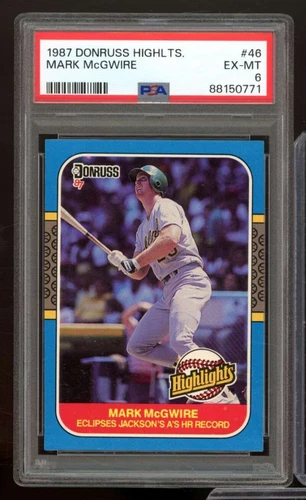 Mark McGwire Rookie Card 1987 Donruss Highlights #46 PSA 6