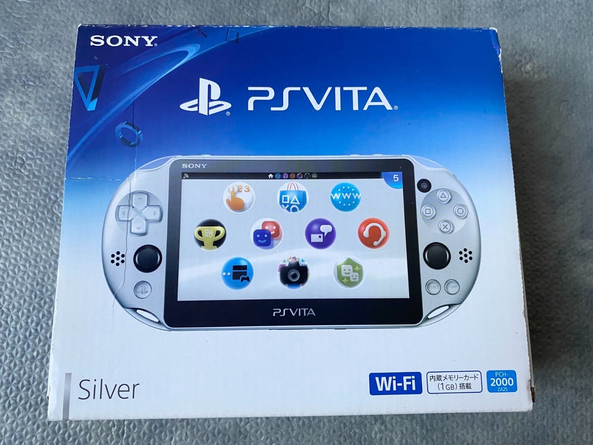 SONY PlayStation PS Vita PCH-2000 ZA25 Silver Wi-Fi model SONY PlayStation PS Vita PCH-2000 ZA25 Silver Wi-Fi model