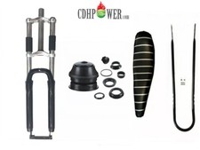 Forcella sospensione bicicletta CDHPOWER 26" e cuffia 1 1/8" e cuscino sedile bici banana