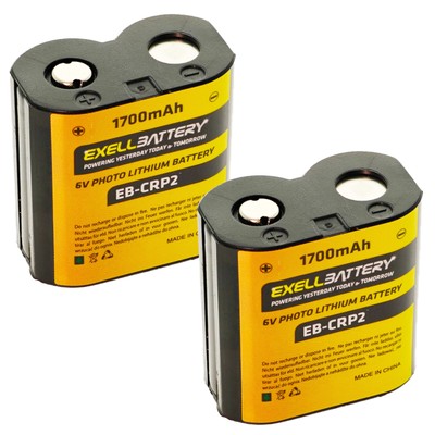 2x 6V 1700mAh CRP2 Photo Battery Compatible With 2CR-P2 PC223 DL223A For Cameras
