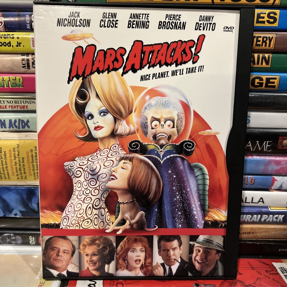 Mars Attacks 1996 DVD Jack Nicholson Glenn Close Tim Burton's Sci