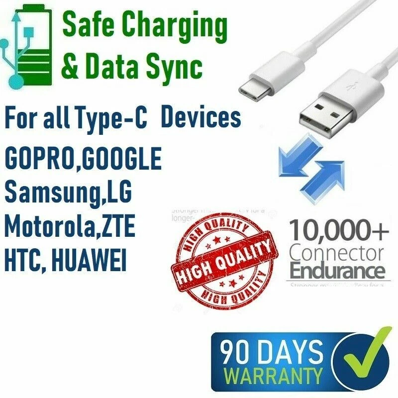 3/6/10Ft Fast Charger Type C USB-C Cable For OEM Samsung Galaxy S10 S9 S8 Note8 - Image 3 of 4