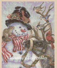 Snowman and Reindeer Counted Cross Stitch CHART No. 4-362