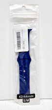 Silicone Solid Watch Band Wrist Strap For Smart Watch Blue 42/44mm
