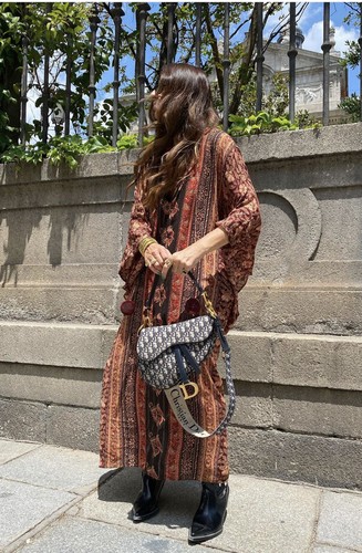 ZARA NWT WOMAN PRINTED KAFTAN KHAKI BROWN REF: 8054/255 ONE SIZE - Picture 12 of 23