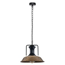 Vintage Industrial Pendant Ceiling Light Hanging Chain Retro Barn Lamp Farmhouse