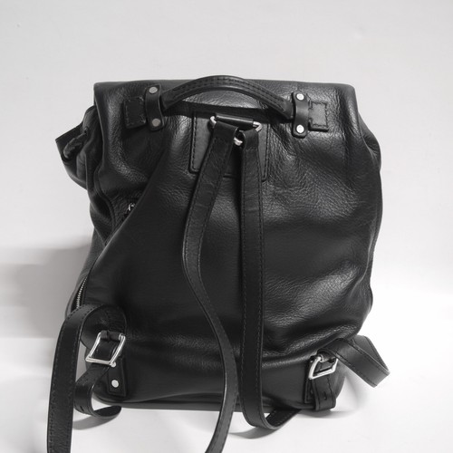 Rag and Bone Black Leather Backpack Tote Purse - Picture 6 of 14