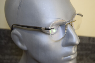 STARCK Rimless Eyeglasses SH2021 0002 Black Italy Made MENS 48 20 145 FRAMES