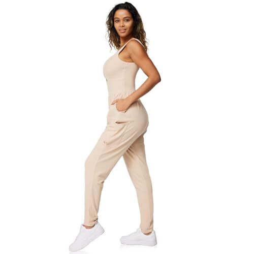 Overalls für Damen Freizeit Sommer Strampler ärmellos lockerer Riemen großer Haferflocken - Bild 4 von 7
