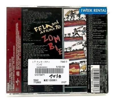 ZOMBIE [CD with OBI] Fela Kuti [Bonus track] JAPAN | eBay