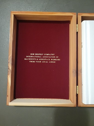Vintage Zedernholz Bibelhalter Erinnerung Bibelbox Vereinigt Autoarbeiter mit Bibel - Bild 14 von 15