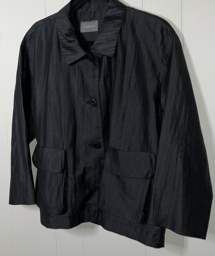 Oska Ladies Avant-garde Lagenlook Artsy Jacket Size 2 Regular US 8/10