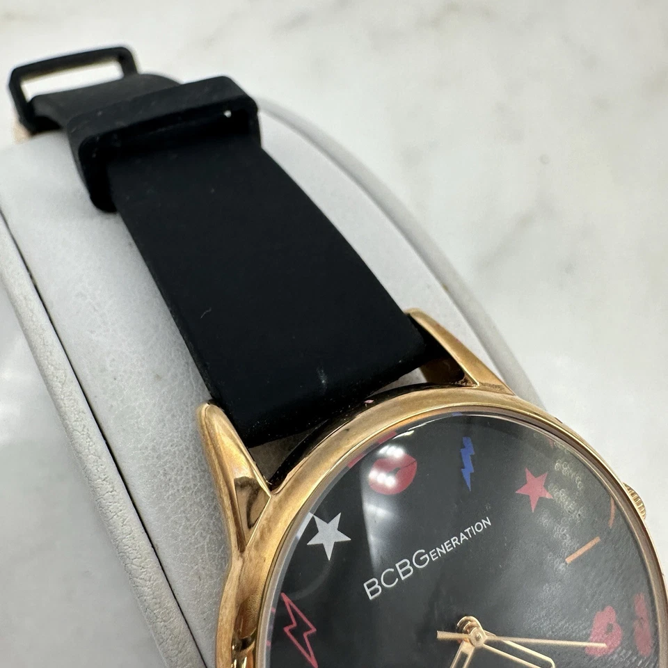 Women's BCBGeneration Rose Gold Tone Black Silicon Band BCBG Watch GN50926003 - Image 2 of 4