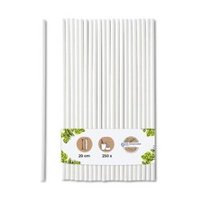 Straws 250 Pack 7.75 Inches White Straws Disposable Drinking Straws Biodegradabl