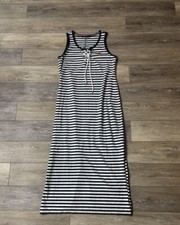 Tommy Hilfiger Dress Sz M Sleeveless Striped Nautical Preppy Americana Vacation