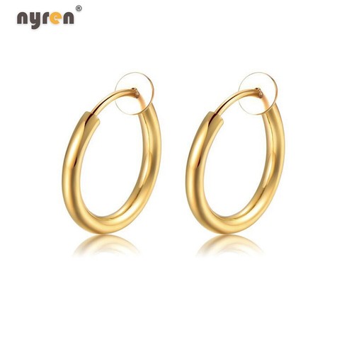 Multi Color Fake Piercing Earring Ring Hoop Ear Lip Nose Body Septum Piercing - Picture 6 of 27