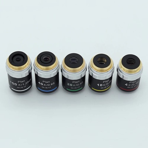 195 4X 10X 20X100X Achromatic Infinity Plan Objective Lens Biological Microscope - Picture 6 of 11