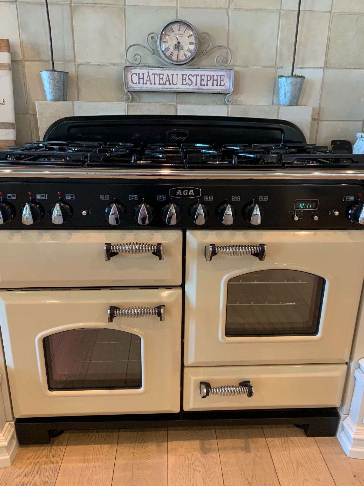 AGA Legacy 44 Cream 43" wide Glass Arched Door Dual Fuel eBay