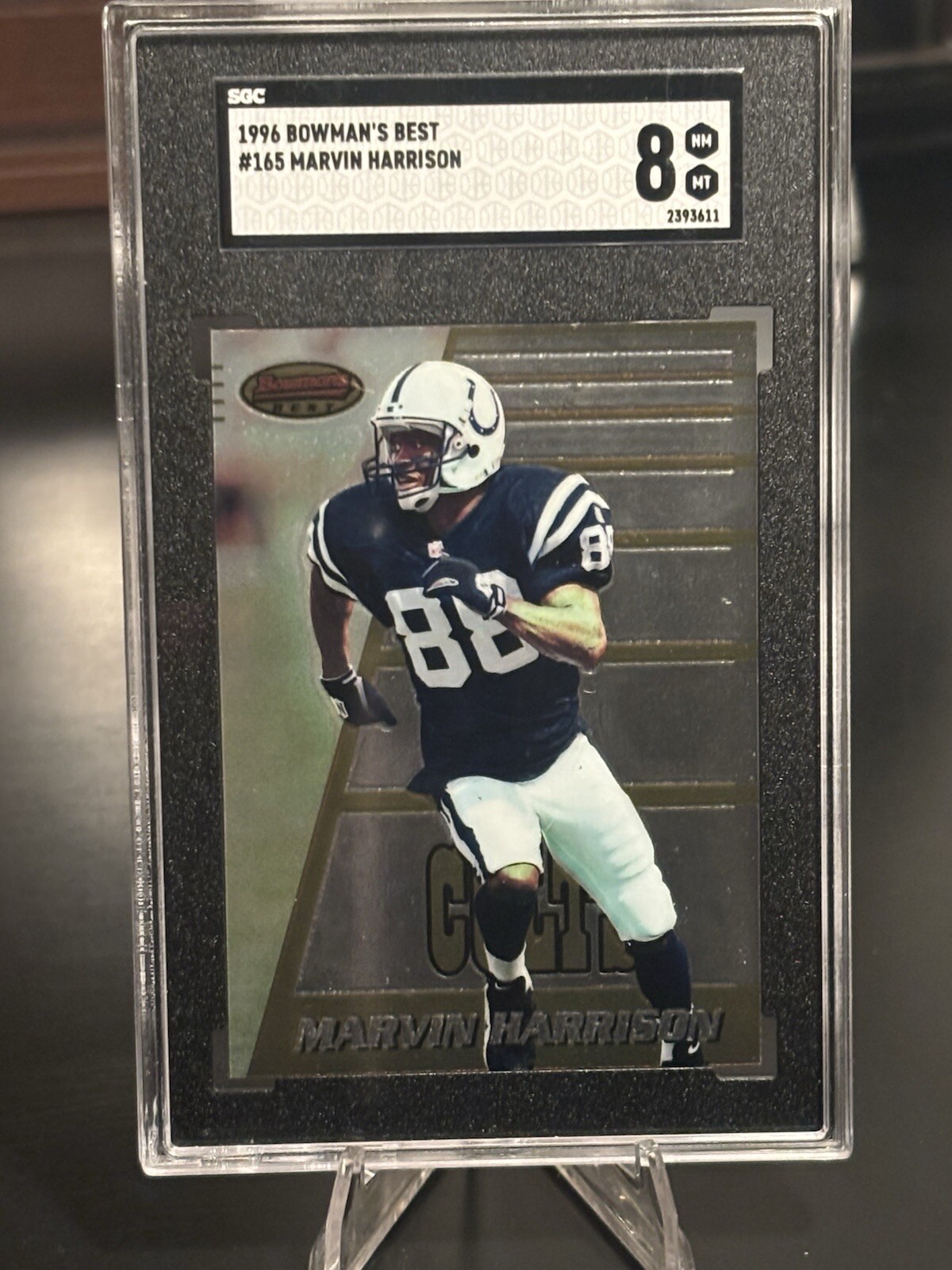 1996 Bowman's Best #165 Marvin Harrison (RC) Indianapolis Colts HOF Syracuse