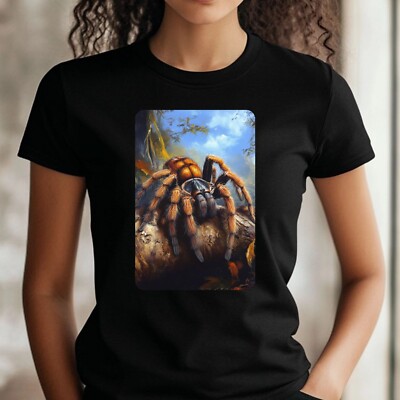 Frauen T-Shirt Tarantel Malerei Portrait Motiv Baumwolle Größe S bis 3XL