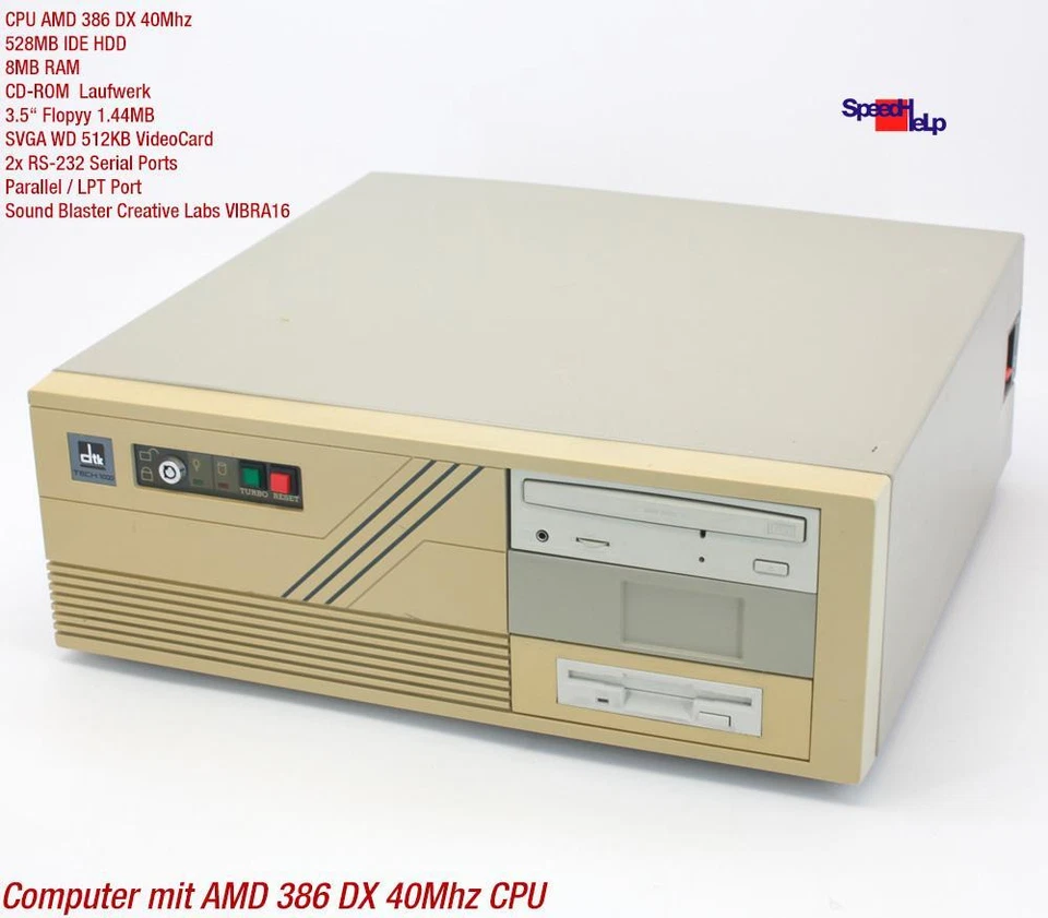 Retro 80386 386 Dx 40MHZ Computadora PC Windows 3.1 Ms-dos Creative Sonido - Imagen 2 de 4