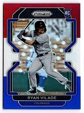 2022 Panini Prizm - Tier II Red White & Blue Prizm #163 Ryan Vilade (RC) Rockies