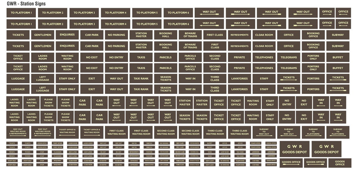 great-western-railway-gwr-model-railway-station-signs-oo-gauge-4mm-ebay
