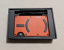 Ridge MagSafe Wallet–Basecamp Orange w/Cash Strap, Magsafe adapter *NEW IN BOX*