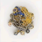 BULK ESTATE JEWELRY LOT - 486g+ Vintage Costume, Lapis-Style Set, Curio Medals