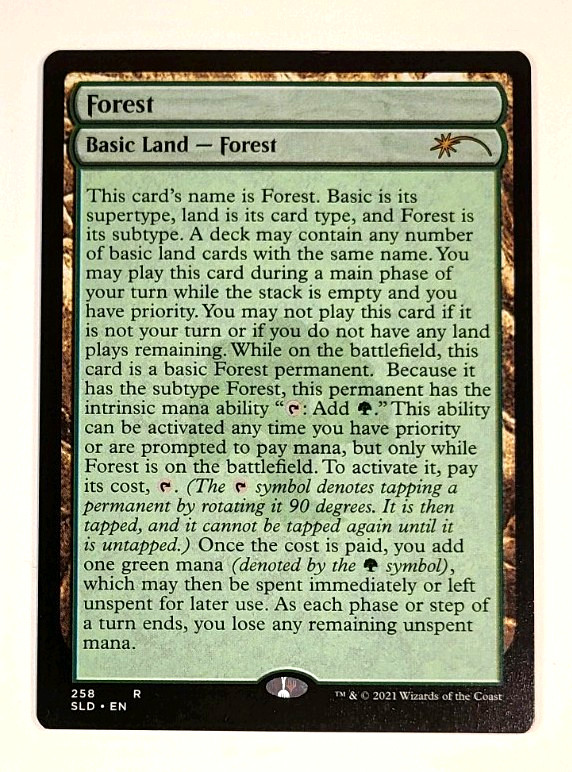 Forest - 258 - Rare - Full-Text Secret Lair - Magic the Gathering