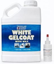 White Gelcoat with Wax Interior or Exterior - Gallon with 60Cc Hardener MEKP 