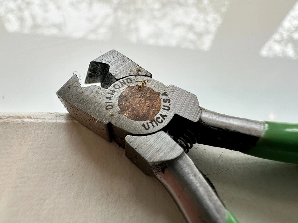 Nuevo de Lote Antiguo Diamante UTICA EE. UU. Diamalloy GA54 Alicates Angulares Joyeros Alicates de Corte, RARO Foto 4 de 4