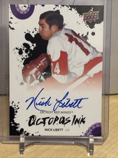 2025-26 UD DETROIT RED WINGS CENTENNIAL Nick Libett OCTOPUS INK AUTO