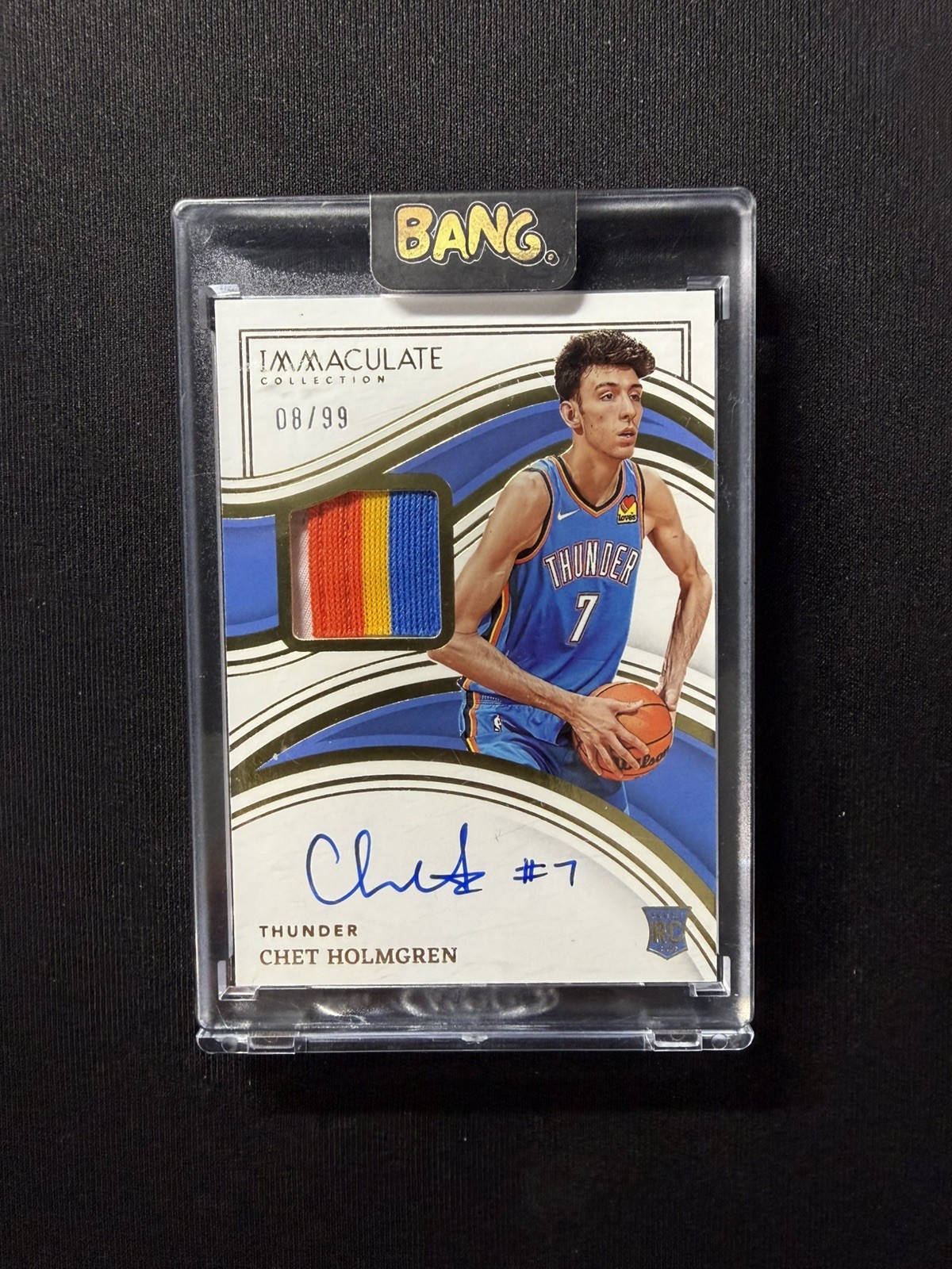 CHET HOLMGREN 2022 Panini Immaculate #123 Patch Auto Rookie /99 RC