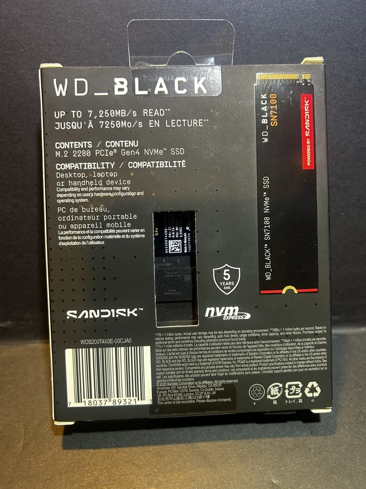WD_BLACK 2TB SN7100 NVMe SSD Internal Solid Hard Drive Up to 7,250 MB/s - Image 2 of 2