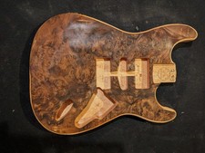 ST Guitar Body, Mahogany, WALNUT BURL veneer, Hard Tail, MADE IN USA - #2-403 ST Guitar Body, Mahogany, WALNUT BURL veneer, Hard Tail, MADE IN USA - #2-403