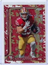 2025 Topps Chrome #263 Christian McCaffrey Team Camo SSP 49ers