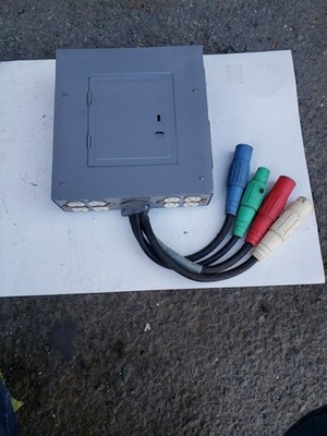 Studio Lighting power distro box 110v and 220v Cam Lock In ' Bates And EdisonOut