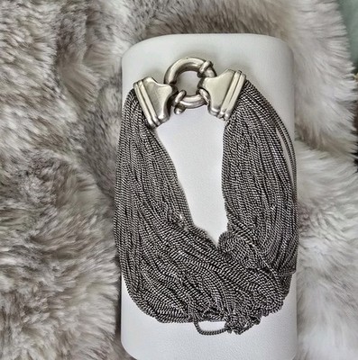 Links Of London Sterling silver multi strand chain bracelet Italy
