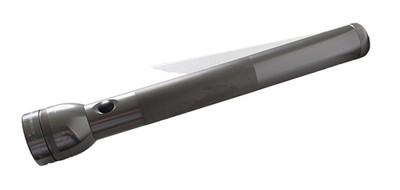 Mag-Lite 4 Cell D Flashlight Brushed Chrome Aluminum Made in USA MAG LITE TESTED