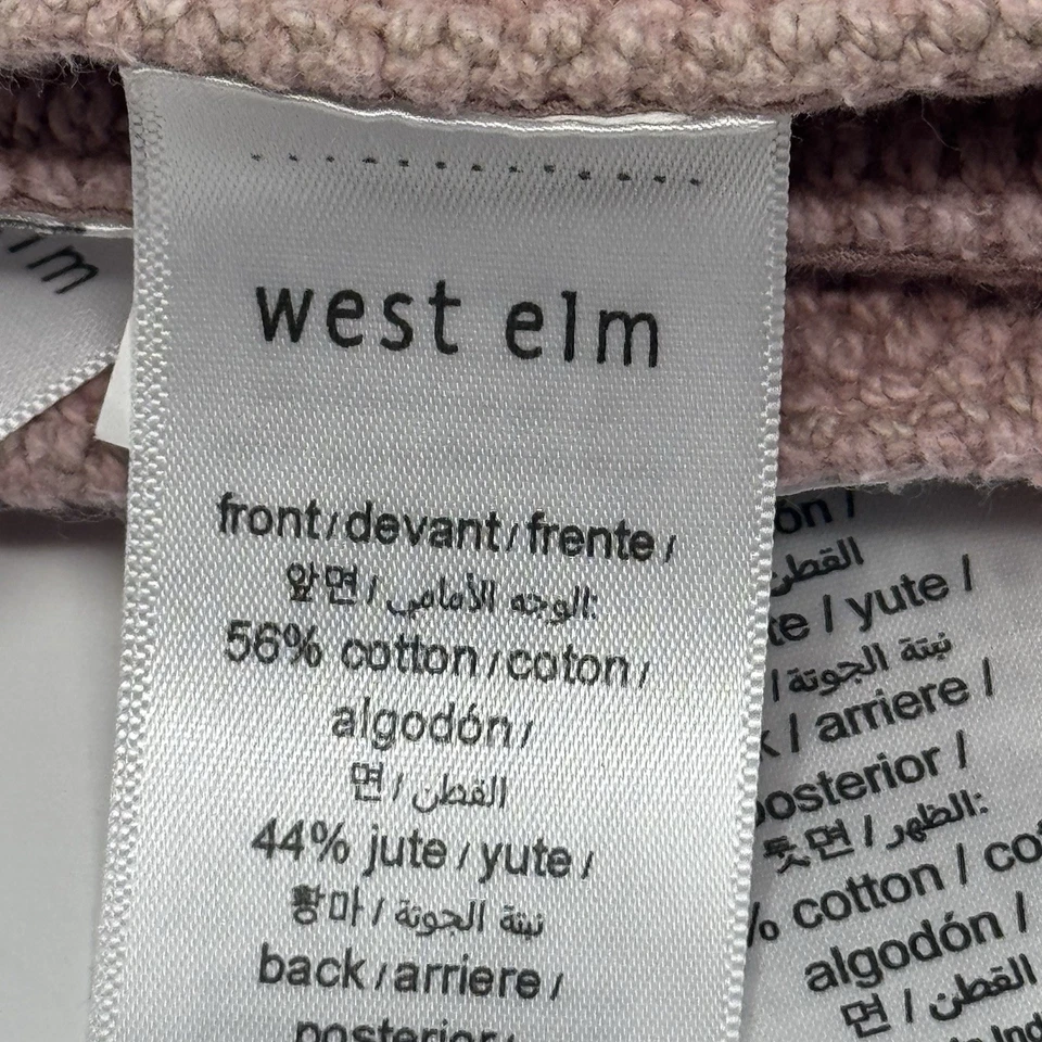 Juego de 4 manteles individuales West Elm de algodón con textura de yute rosa malva Foto 4 de 4