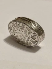 George III Curved Oval Silver Gilt Vinaigrette Birmingham 1808 Wardell & Kempson