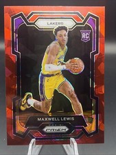Maxwell Lewis 2023-24 Panini Prizm Red Prizm Refractor Rookie Card #143. rookie card picture